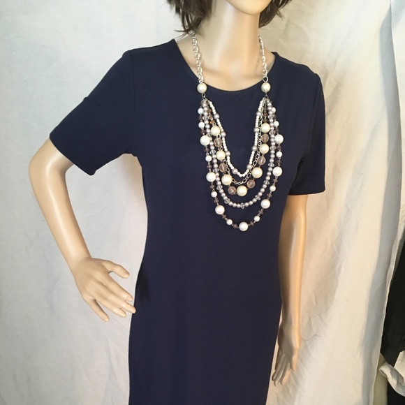 Yelete Dresses & Skirts - NIB Yelete Short Sleeve Navy Crew Neck Bodycon XL